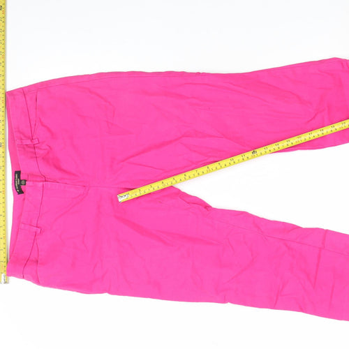 Massimo Fabbro Women's Pink Capri Cotton Trousers Size 14