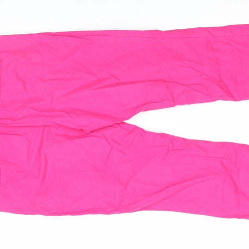 Massimo Fabbro Women's Pink Capri Cotton Trousers Size 14