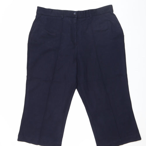 John Lewis Women’s Blue Cropped Slim Trousers Size 10