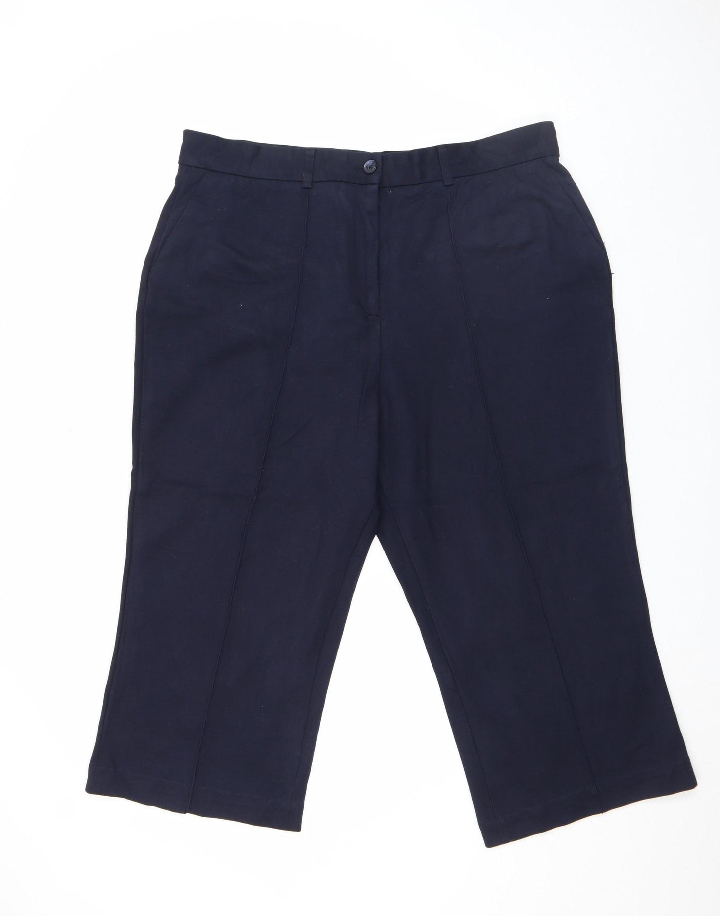 John Lewis Women’s Blue Cropped Slim Trousers Size 10