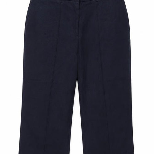 John Lewis Women’s Blue Cropped Slim Trousers Size 10