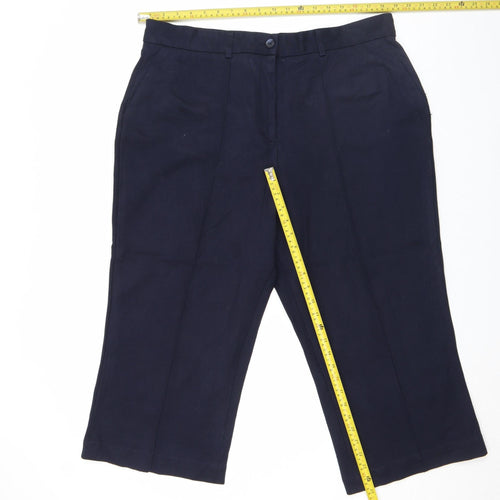 John Lewis Women’s Blue Cropped Slim Trousers Size 10