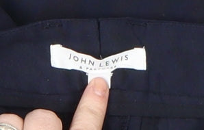 John Lewis Women’s Blue Cropped Slim Trousers Size 10
