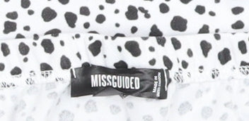 Missguided Women’s White Animal Print Stretch Pencil Skirt Size 8