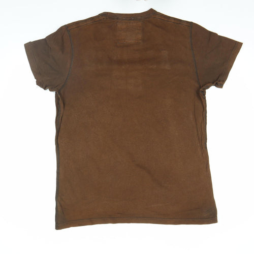 Abercrombie & Fitch Men's Brown Logo Muscle Fit T-Shirt Size L
