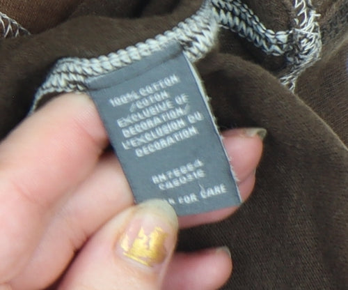 Abercrombie & Fitch Men's Brown Logo Muscle Fit T-Shirt Size L