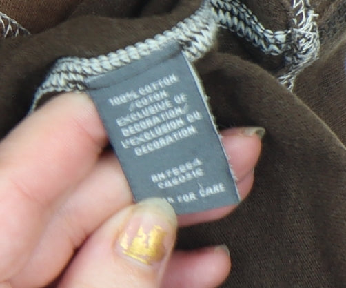 Abercrombie & Fitch Men's Brown Logo Muscle Fit T-Shirt Size L