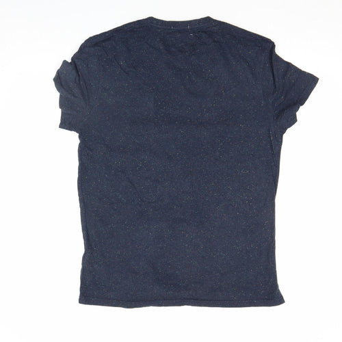 Jack Wills Men's Blue Slim Fit Speckled Crew Neck T-Shirt M