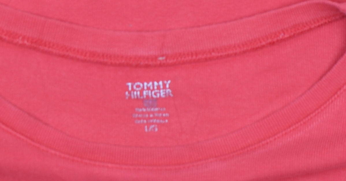Tommy Hilfiger Women's Red Slim Fit Cotton T-Shirt Size S
