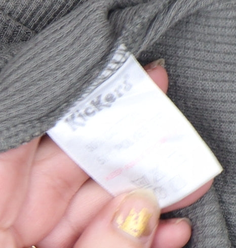 Kickers Men's Grey Sleeveless Crew Neck Cotton T-Shirt Size L