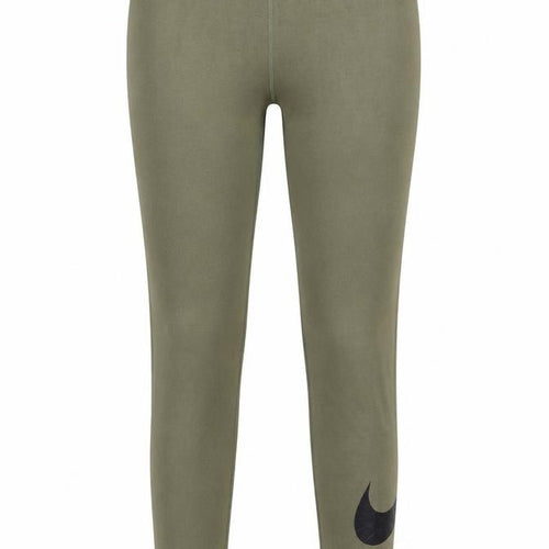 Nike Women Green Small Leggings Elastic Waist Slim Fit Activewear