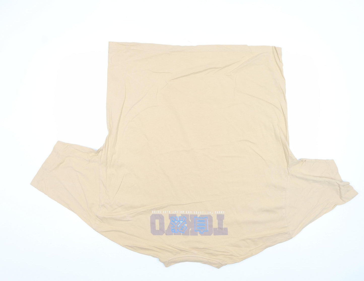 ASOS DESIGN Men's Beige Cotton Relaxed Fit Short Sleeve T-Shirt M