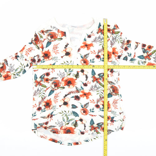 Damart Womens Multicoloured Floral Henley Long Sleeve Top Size S