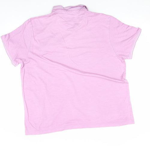Burton Menswear London Men's Pink Cotton Polo Shirt XL