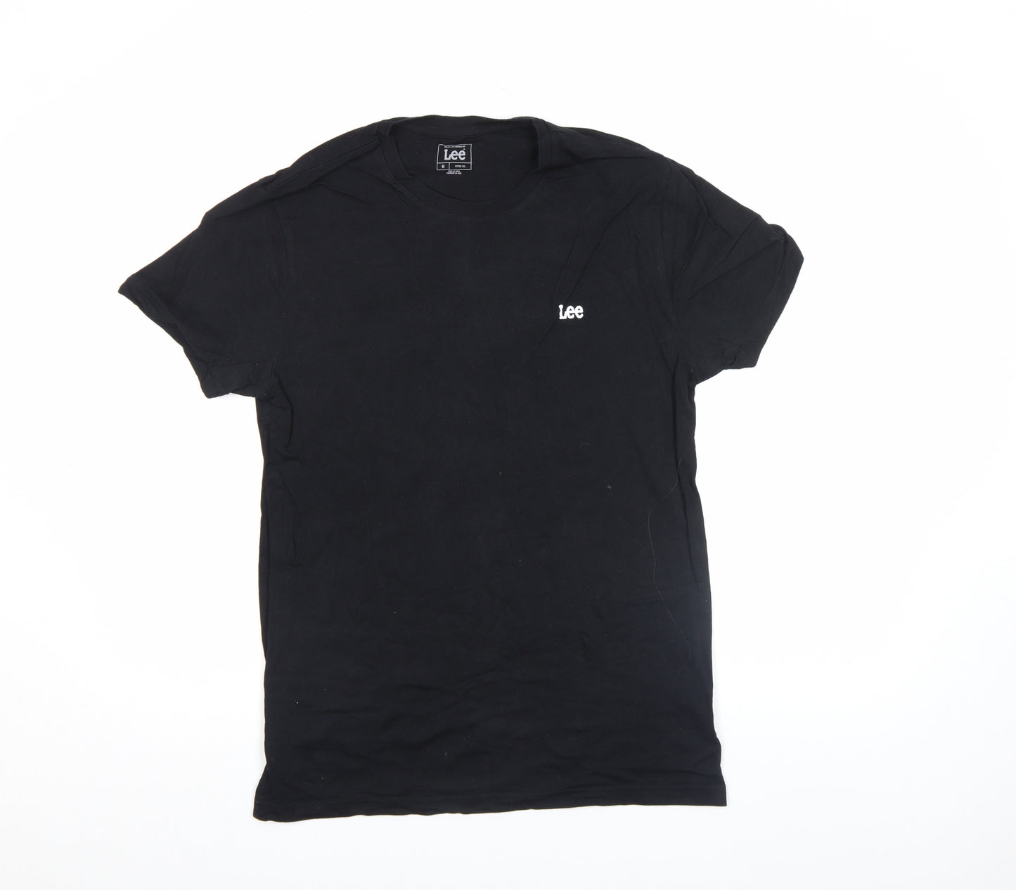 Lee Men's Black Slim Fit Cotton Crew Neck T-Shirt M
