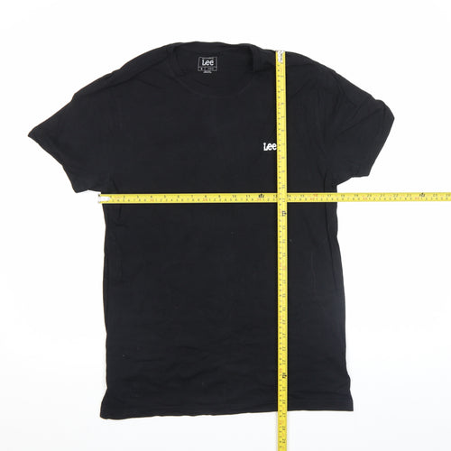 Lee Men's Black Slim Fit Cotton Crew Neck T-Shirt M
