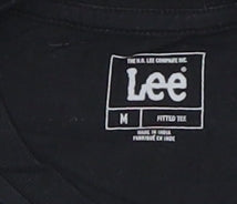 Lee Men's Black Slim Fit Cotton Crew Neck T-Shirt M