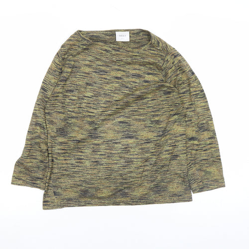 Next Women’s Multicoloured Crew Neck Jersey Top UK 12 3/4 Sleeve