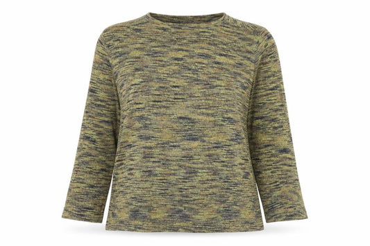 Front view of Next Women’s Multicoloured Crew Neck Jersey Top UK 12 3/4 Sleeve