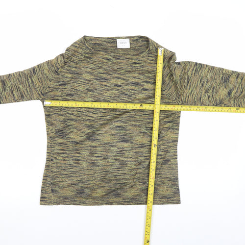 Next Women’s Multicoloured Crew Neck Jersey Top UK 12 3/4 Sleeve