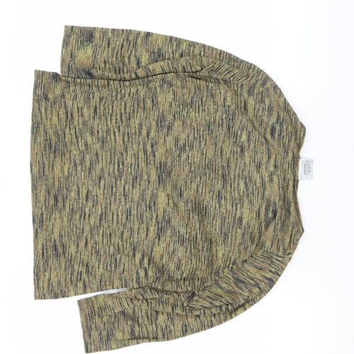 Next Women’s Multicoloured Crew Neck Jersey Top UK 12 3/4 Sleeve
