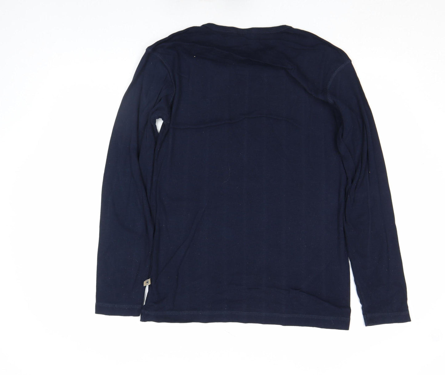 Tom Tailor Men's Blue 2XL Long Sleeve Cotton Crew Neck Casual Top
