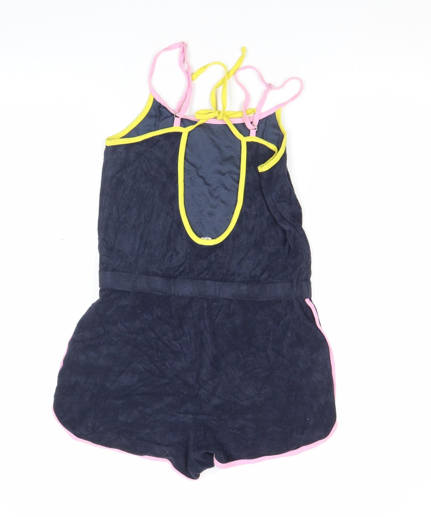 Juicy Couture Navy Playsuit Women’s M Velour Drawstring Trimmed Romper