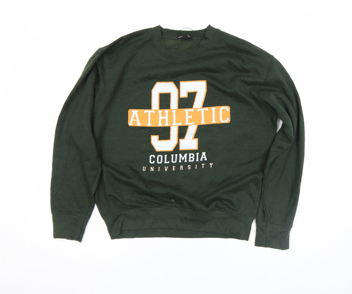 PrettyLittleThing Unisex Green Crew Neck Graphic Sweatshirt M