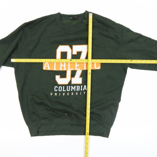 PrettyLittleThing Unisex Green Crew Neck Graphic Sweatshirt M