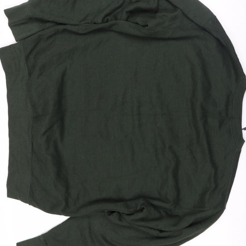 PrettyLittleThing Unisex Green Crew Neck Graphic Sweatshirt M