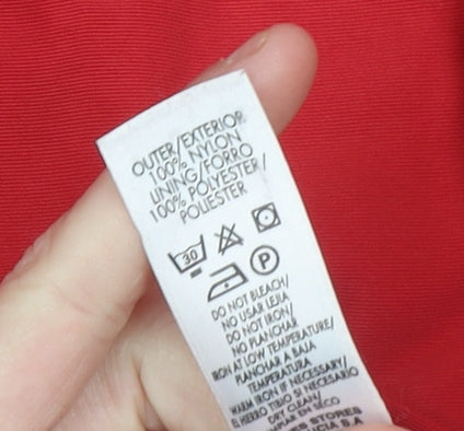 St. Bernard Women Red Belted Trench Jacket Size 12