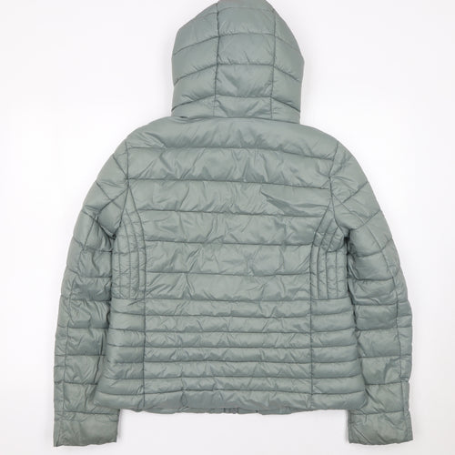 Primark Cares Women’s Grey Puffer Jacket Hooded Quilted Size 12/14