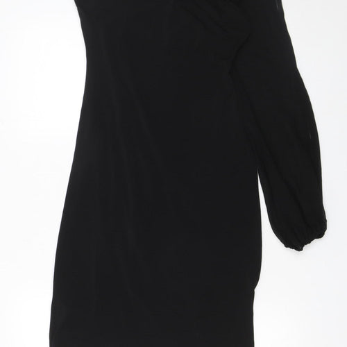 Star by Julien Macdonald Women's Black Size 12 One Shoulder Beaded Bodycon Dress