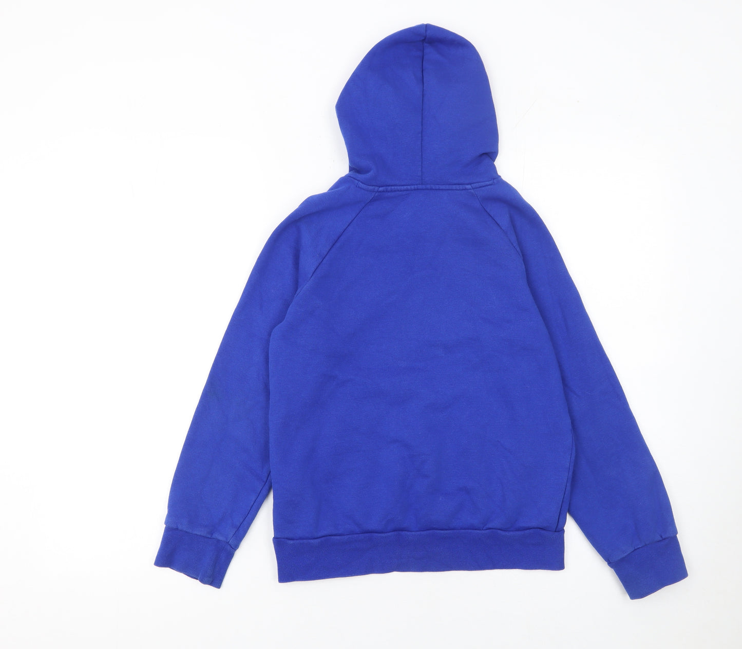 Under Armour Boys Blue Pullover Hoodie Size 10 Years Fleece Logo Sweatshirt