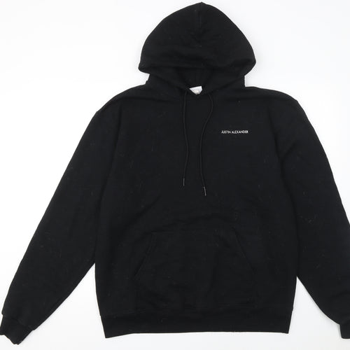 Champion Men's Black Pullover Hoodie Size L Fleece Sweatshirt