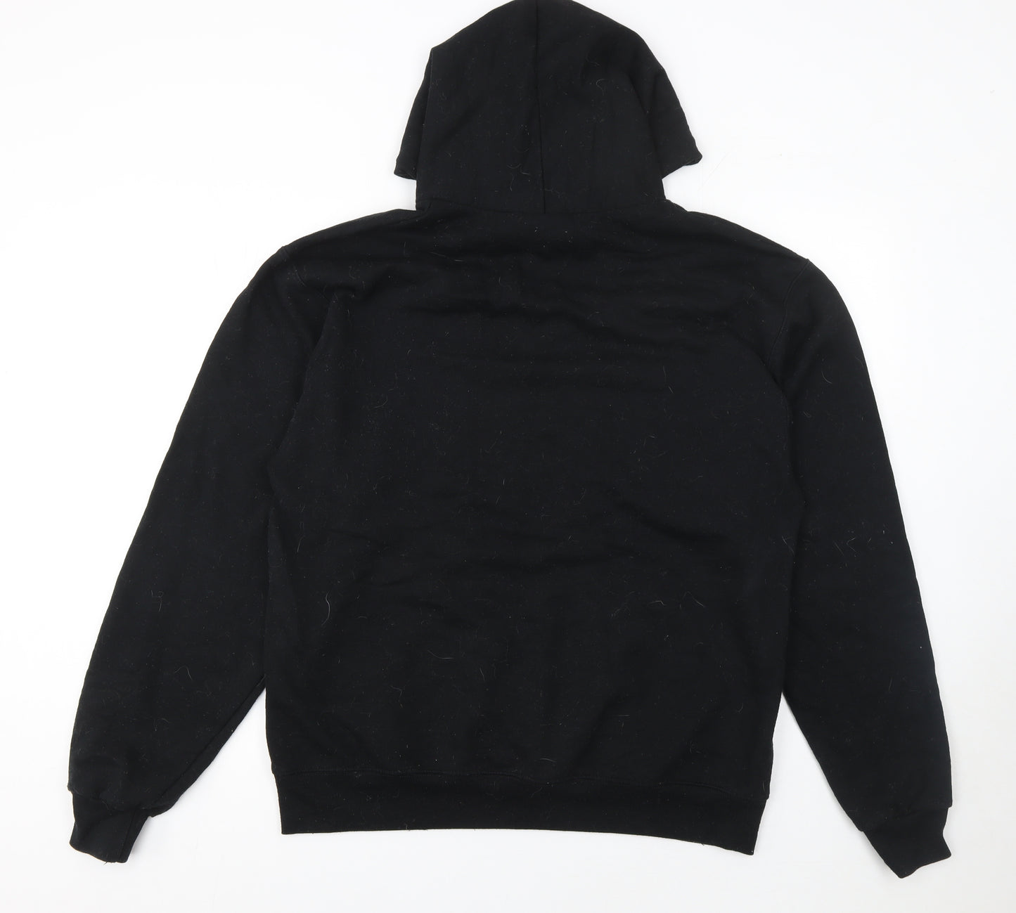 Champion Men's Black Pullover Hoodie Size L Fleece Sweatshirt
