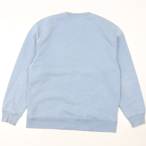 Topman Men's Blue Embroidered Flower Sweatshirt Size M