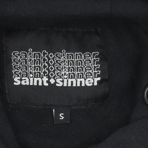 Saint + Sinner Men's Black Pullover Hoodie Size S Graphic Print