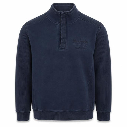Armand Thiery Men's Blue M 1/4 Zip Cotton Knit Jumper