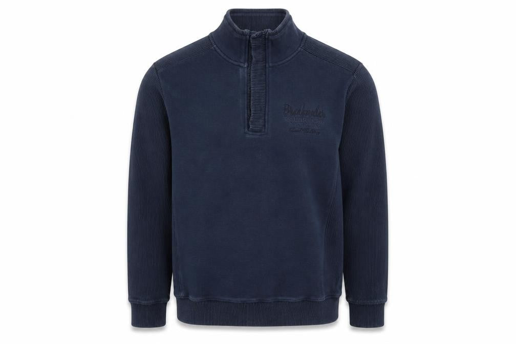 Armand Thiery Men's Blue M 1/4 Zip Cotton Knit Jumper