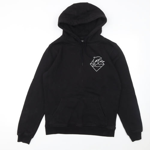 Pink Dolphin Men’s Black Pullover Hoodie S Graphic Logo Fleece