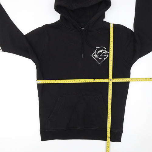 Pink Dolphin Men’s Black Pullover Hoodie S Graphic Logo Fleece
