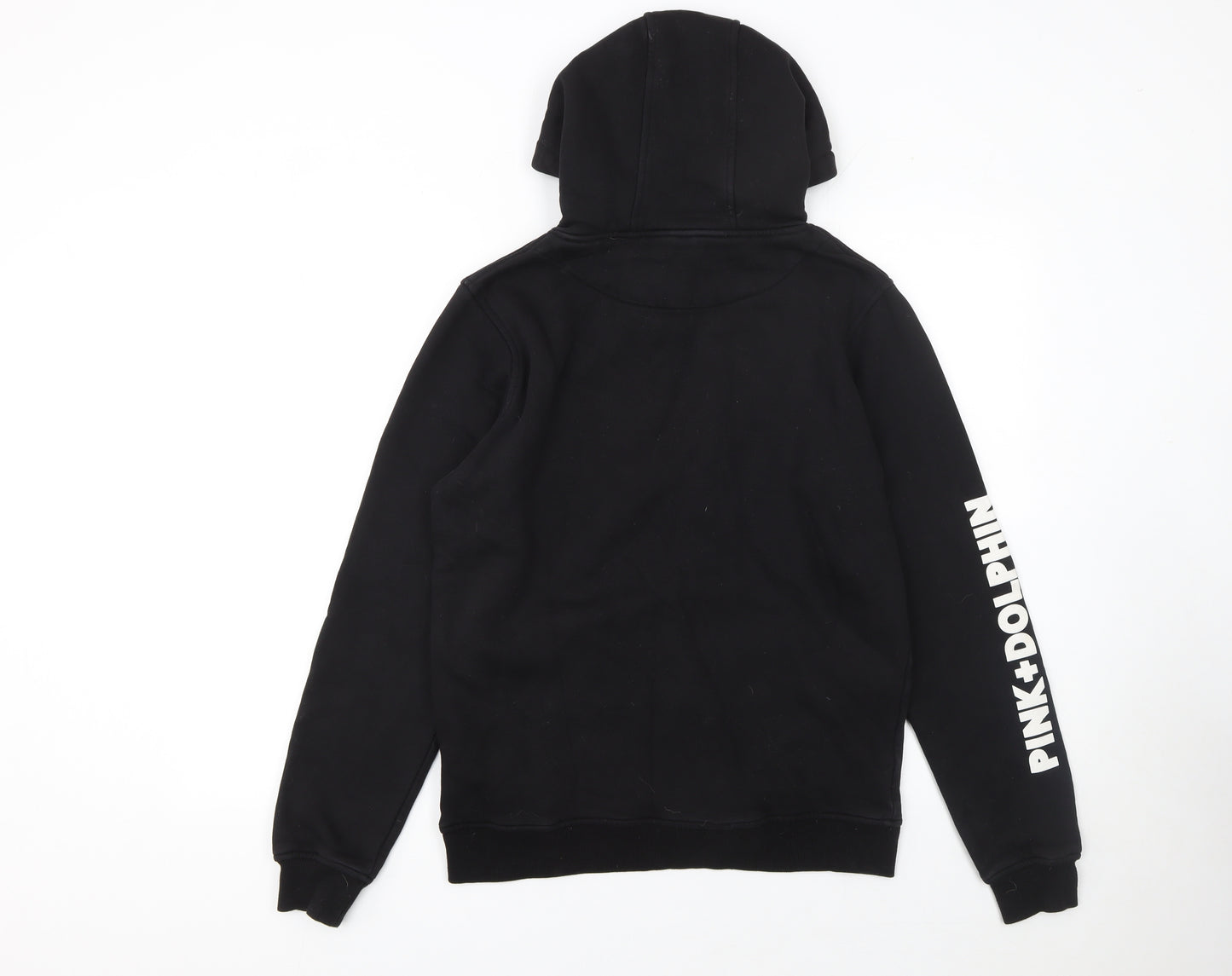 Pink Dolphin Men’s Black Pullover Hoodie S Graphic Logo Fleece