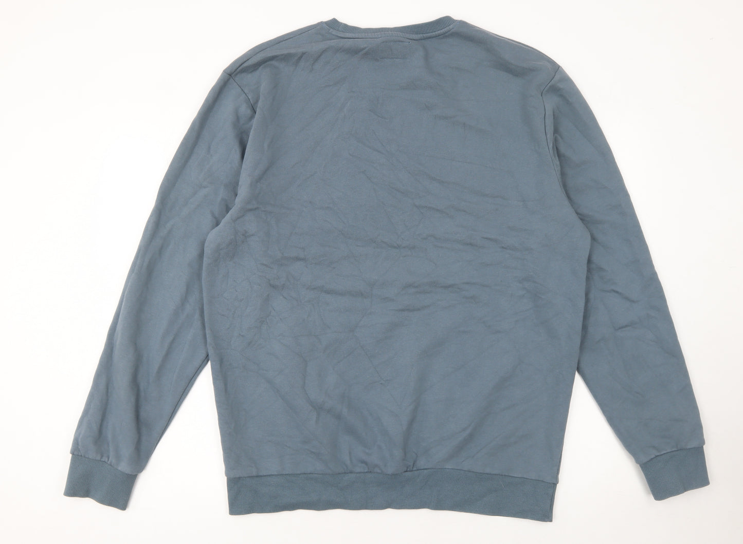 F&F Unisex Blue BRKLYN Graphic Crew Neck Sweatshirt XL