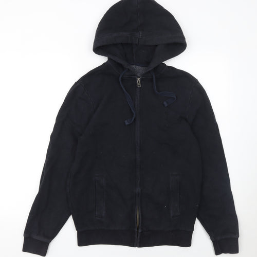 Jack Wills Men’s Black Full Zip Hoodie Size S Cotton Blend