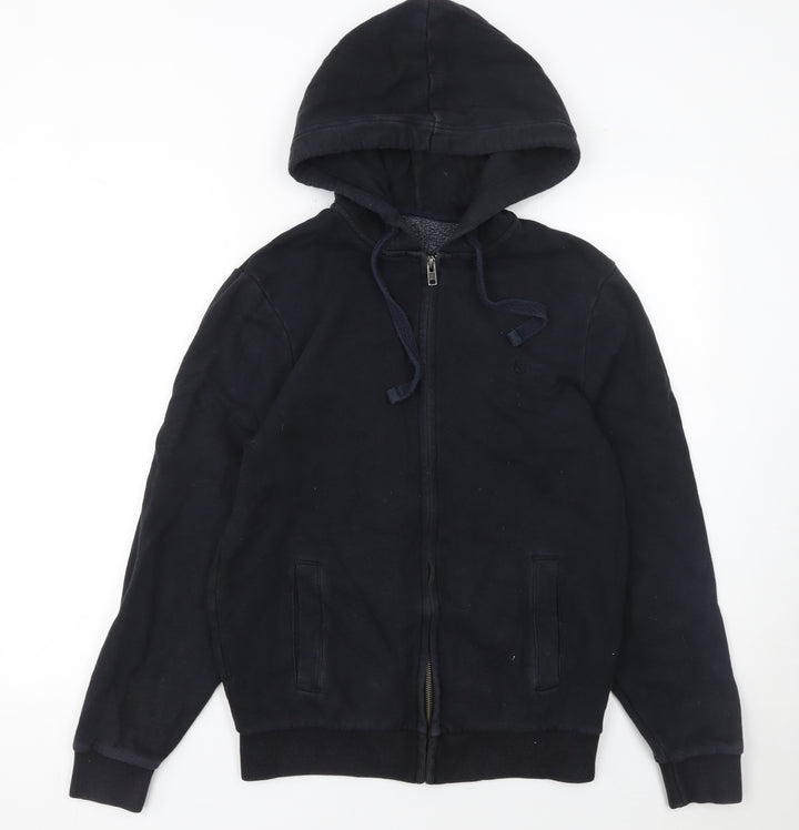 Jack Wills Men’s Black Full Zip Hoodie Size S Cotton Blend
