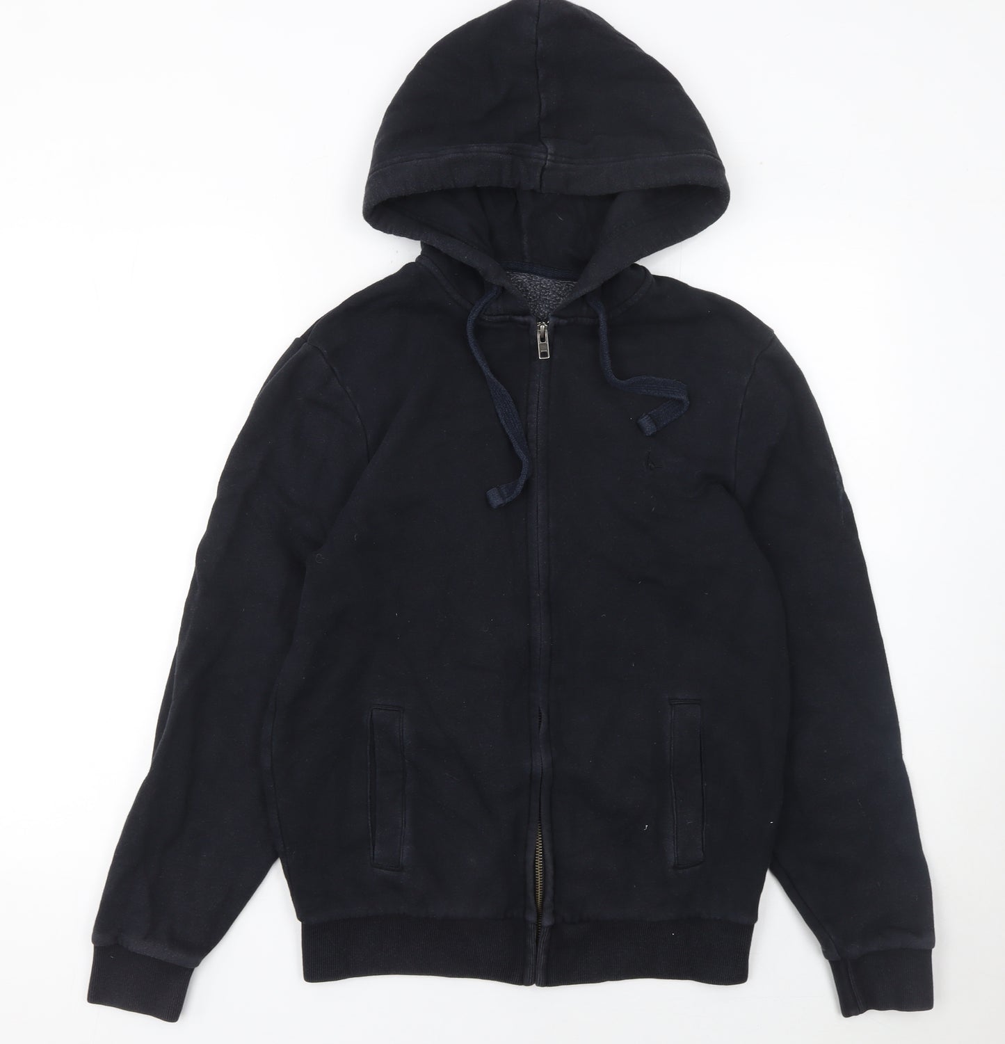 Jack Wills Men’s Black Full Zip Hoodie Size S Cotton Blend