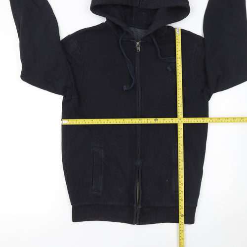 Jack Wills Men’s Black Full Zip Hoodie Size S Cotton Blend