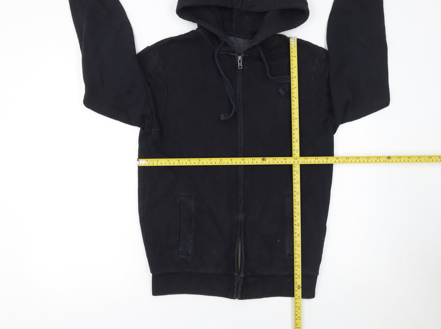 Jack Wills Men’s Black Full Zip Hoodie Size S Cotton Blend