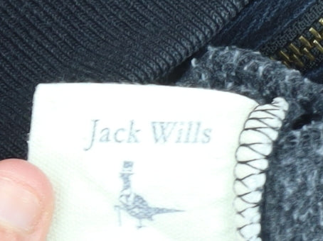 Jack Wills Men’s Black Full Zip Hoodie Size S Cotton Blend